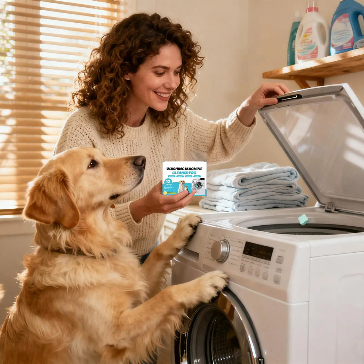 12-Pack Pet Hair Washing Machine Cleaner & Descaler Tablets Washing Machine Cleaner Axl