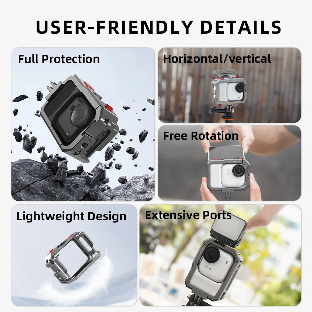 Metal Cage Frame for Insta360 Go Ultra | Quick-Release Accessory Camera Cage Frame Axl