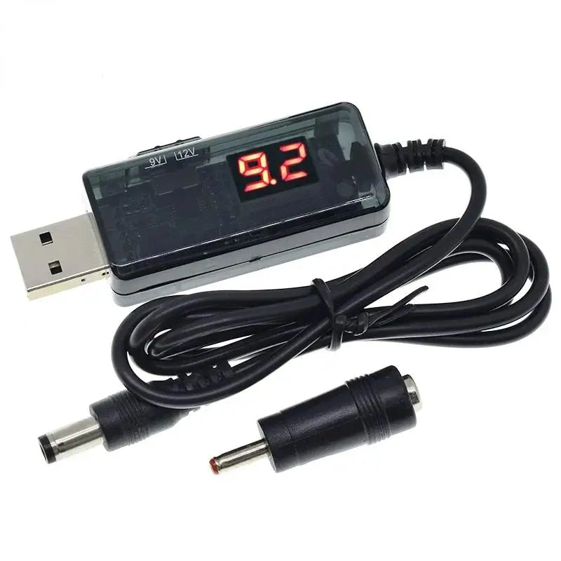USB Boost Converter DC 5V to 9V/12V Step-Up Power Cable DC Boost Converter Cable Axl
