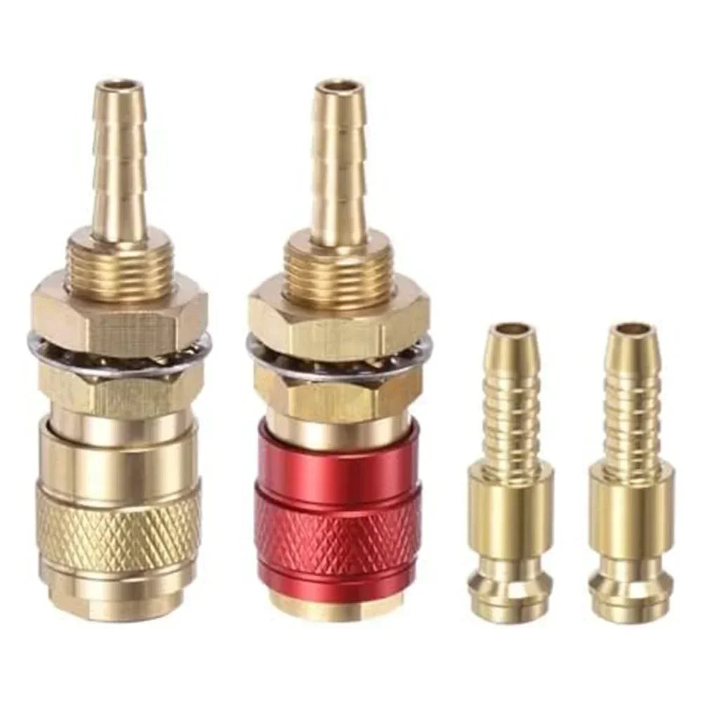 TIG Welding Gas & Water Quick Connector Brass Fittings 6-Pack Welding Quick Connector Axl Red Yellow China Mainland