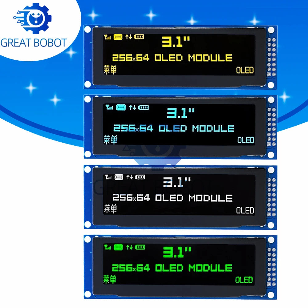 3.12" OLED Display 256×64 Graphic Module – SSD1322 SPI OLED Display Module Axl