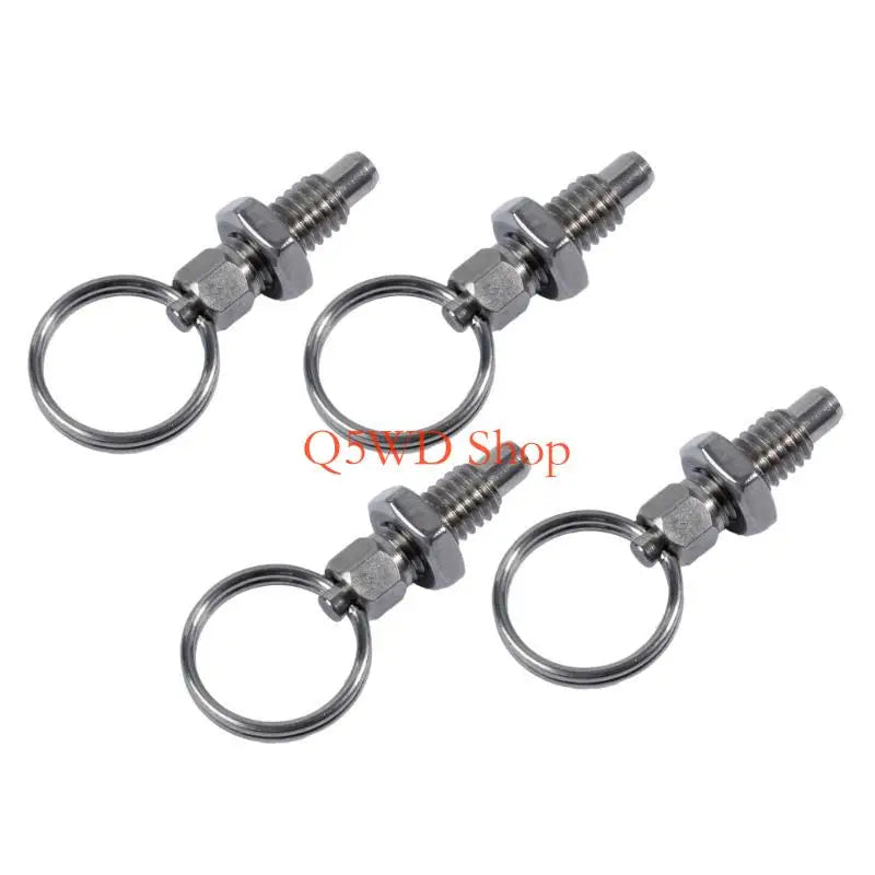 4-Pack Stainless Steel Pull Ring Indexing Plunger Knob Pin Set Indexing Plunger Set Axl