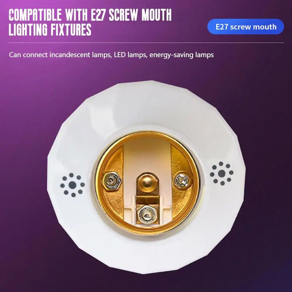 E27 Radar Motion Sensor Bulb Holder – Auto On/Off Light Socket Motion Sensor Socket Axl