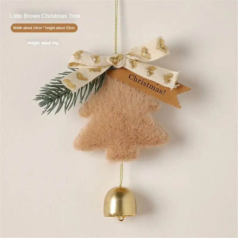 Plush Christmas Bell Pendant – Nordic Style Xmas Tree Ornament Christmas Tree Ornament Axl