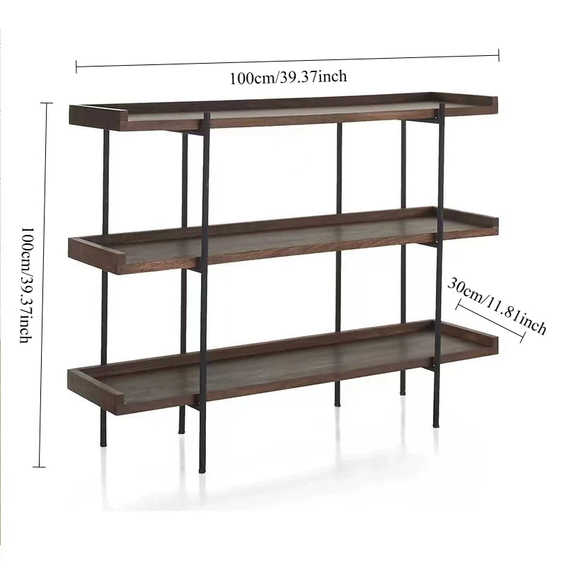 Nordic 3-Tier Wooden Storage Rack | Modern Space-Saving Shelf Wooden Storage Rack Axl Length 100