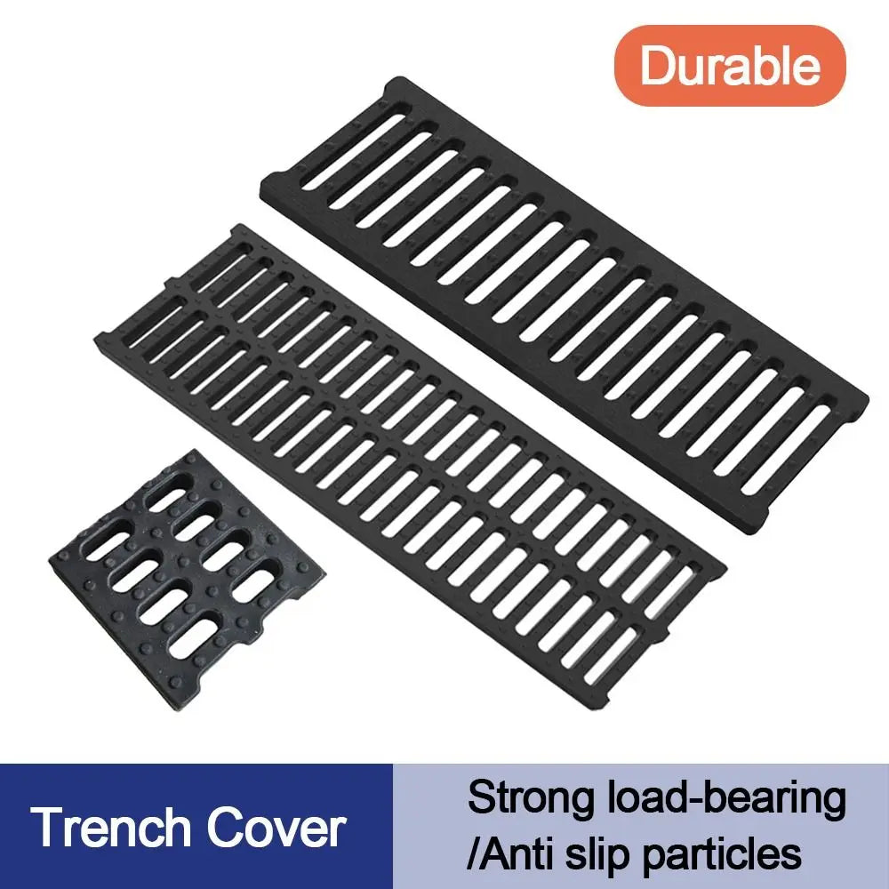 Resin Plastic Trench Drain Cover Grate – Garage, Driveway & Outdoor Drain Cover Grate Axl