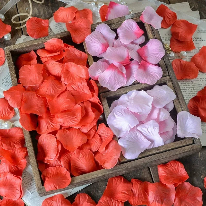 Silk Rose Petals 100pc – Wedding & Valentine's Day Scatter Decor Silk Scatter Petals Axl