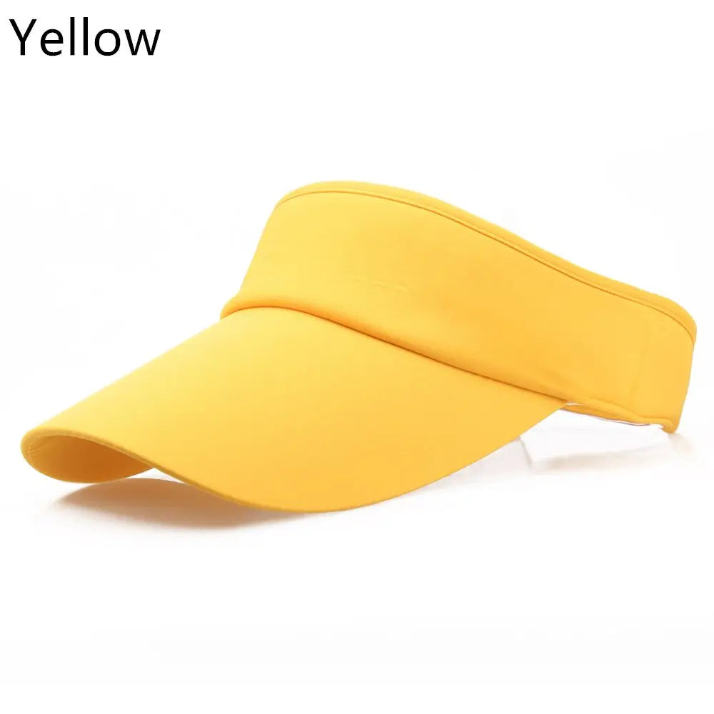 Adjustable Sun Visor Hat – Unisex Sports Tennis Golf Cap Sports Sun Visor Axl yellow