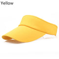 Adjustable Sun Visor Hat – Unisex Sports Tennis Golf Cap Sports Sun Visor Axl yellow