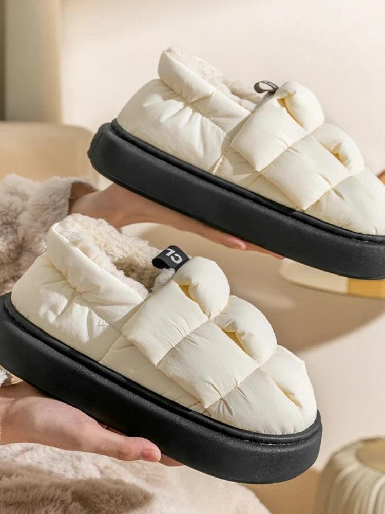 Women's Winter Plush Slippers – Warm Non-Slip Furry House Slides Winter House Slippers Axl