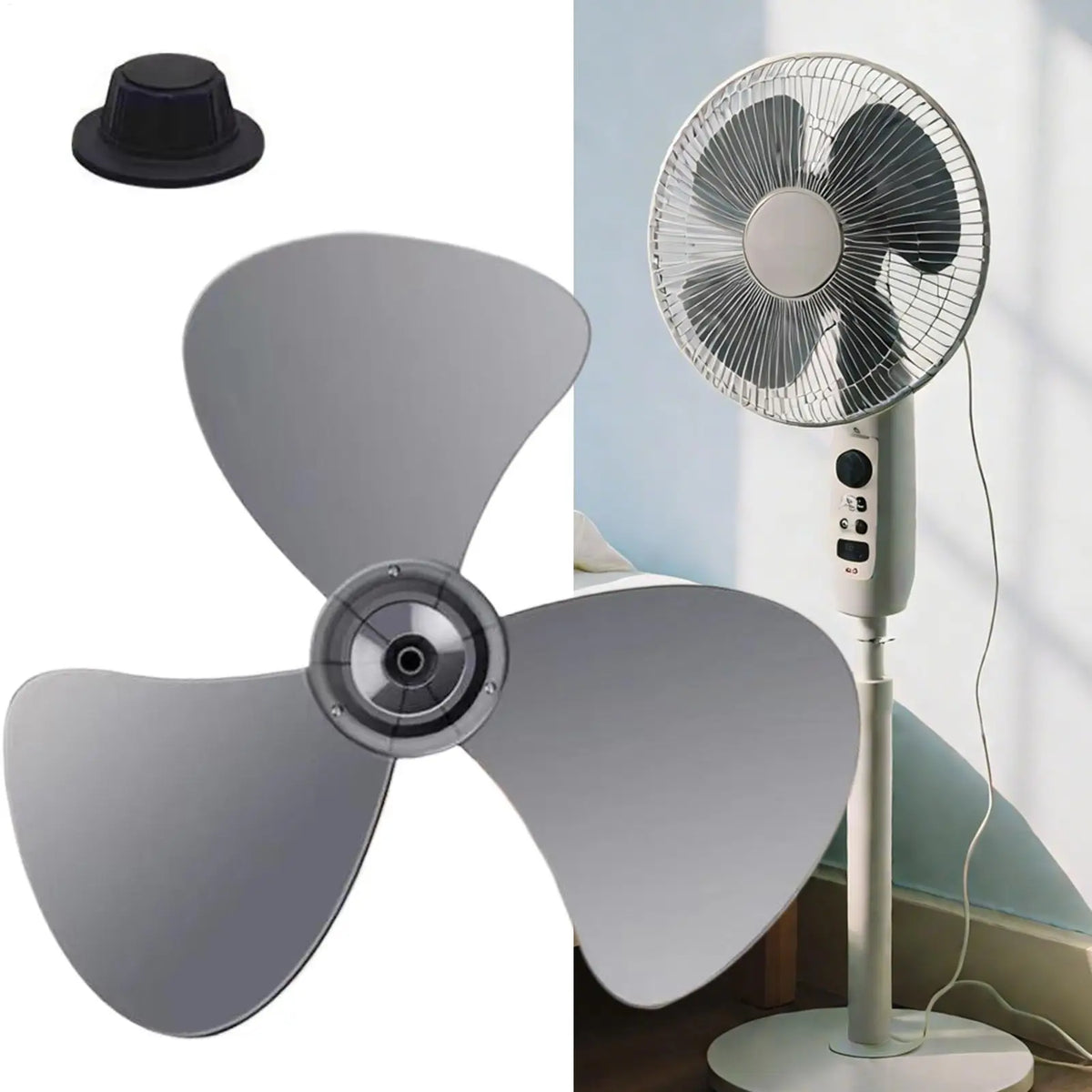 16-Inch Replacement Fan Blades Set with Nut Covers | PP Fan Blade Set Axl