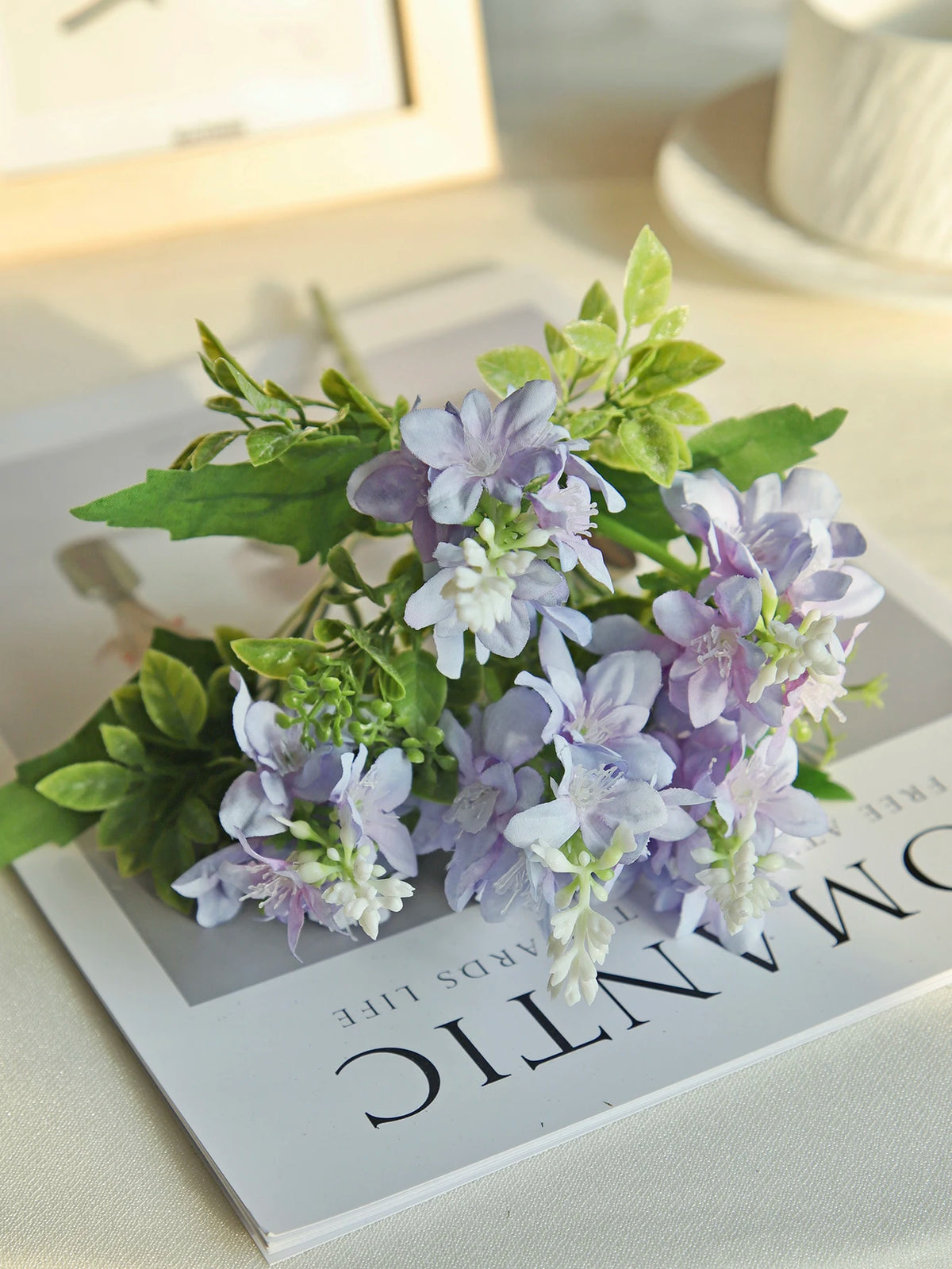 Silk Yucca Gloriosa Artificial Flower Bouquet | Wedding & Home Artificial Flower Bouquet Axl Blue 1 PC