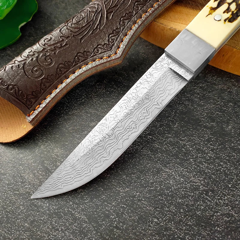 InLeung Damascus Kitchen Cleaver – Hand Forged Stainless Steel Kitchen Cleaver Knife Axl
