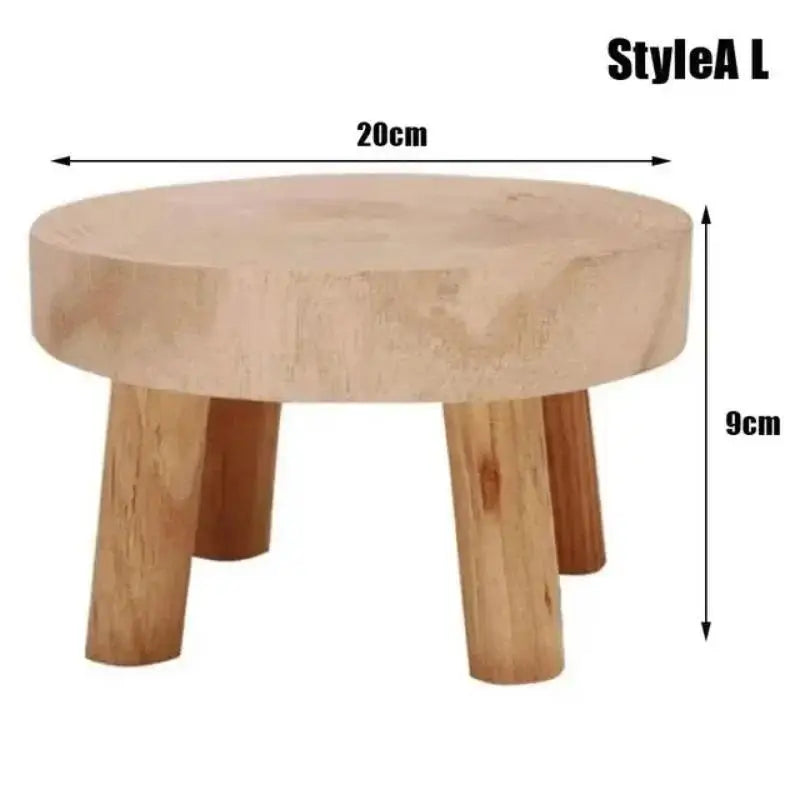 Wooden Plant Stand – Solid Wood Flower Pot Holder S/M/L Wooden Plant Stand Axl A L