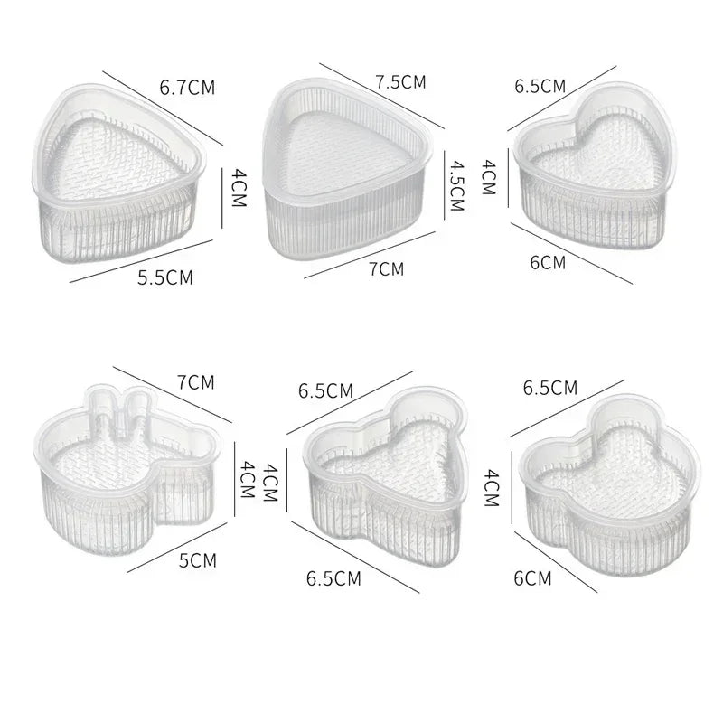 Onigiri Rice Ball Mould Set – Triangle & Shape Sushi Maker Sushi Rice Mould Axl