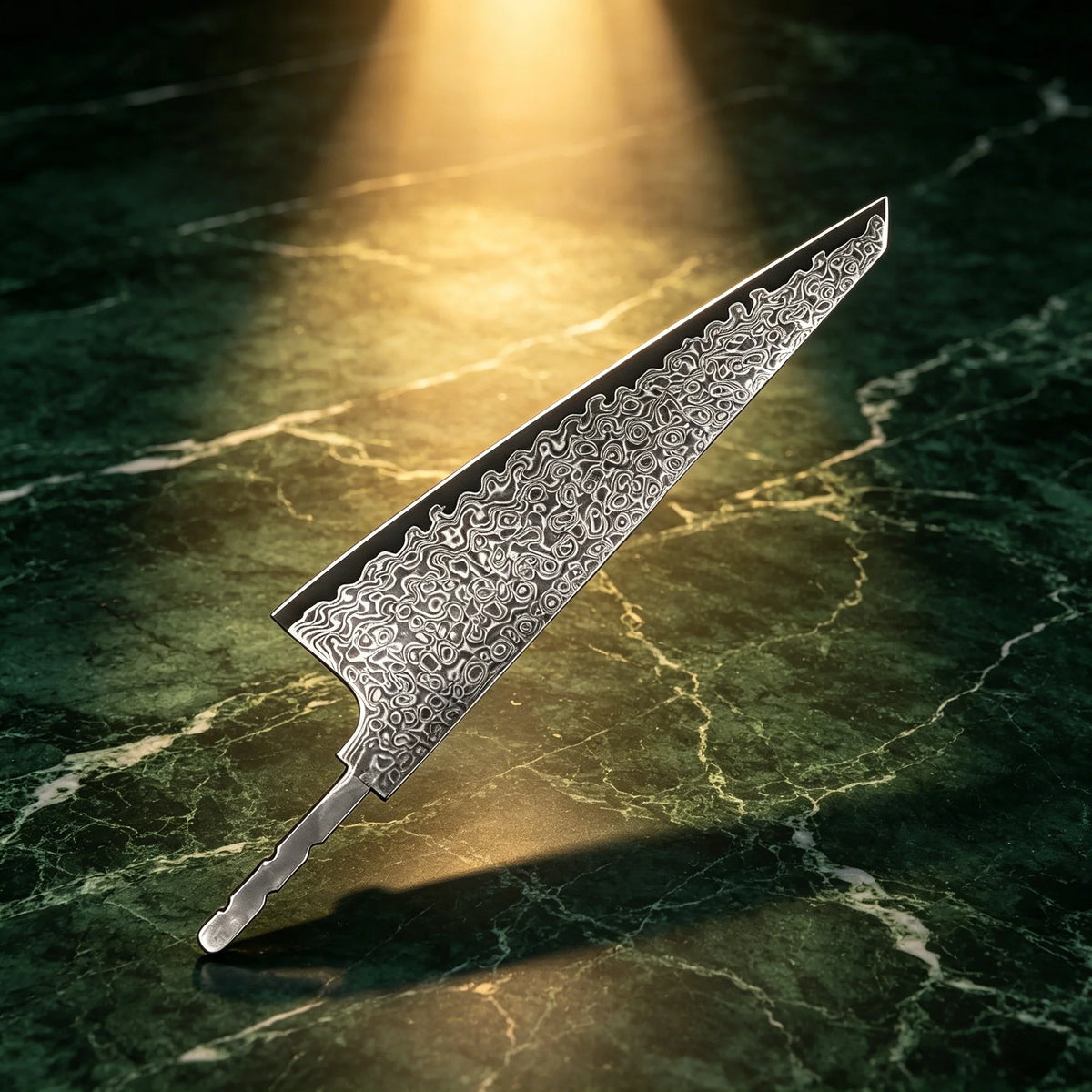 Damascus Steel Cleaver Blade Blank – Hand Forged DIY Knife Knife Blade Blank Axl