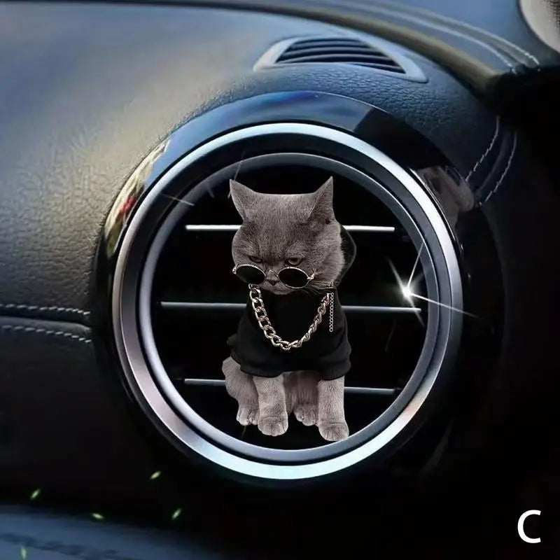 Cute Cat Car Air Vent Aromatherapy Clip | Long-Lasting Freshener Car Air Freshener Axl C