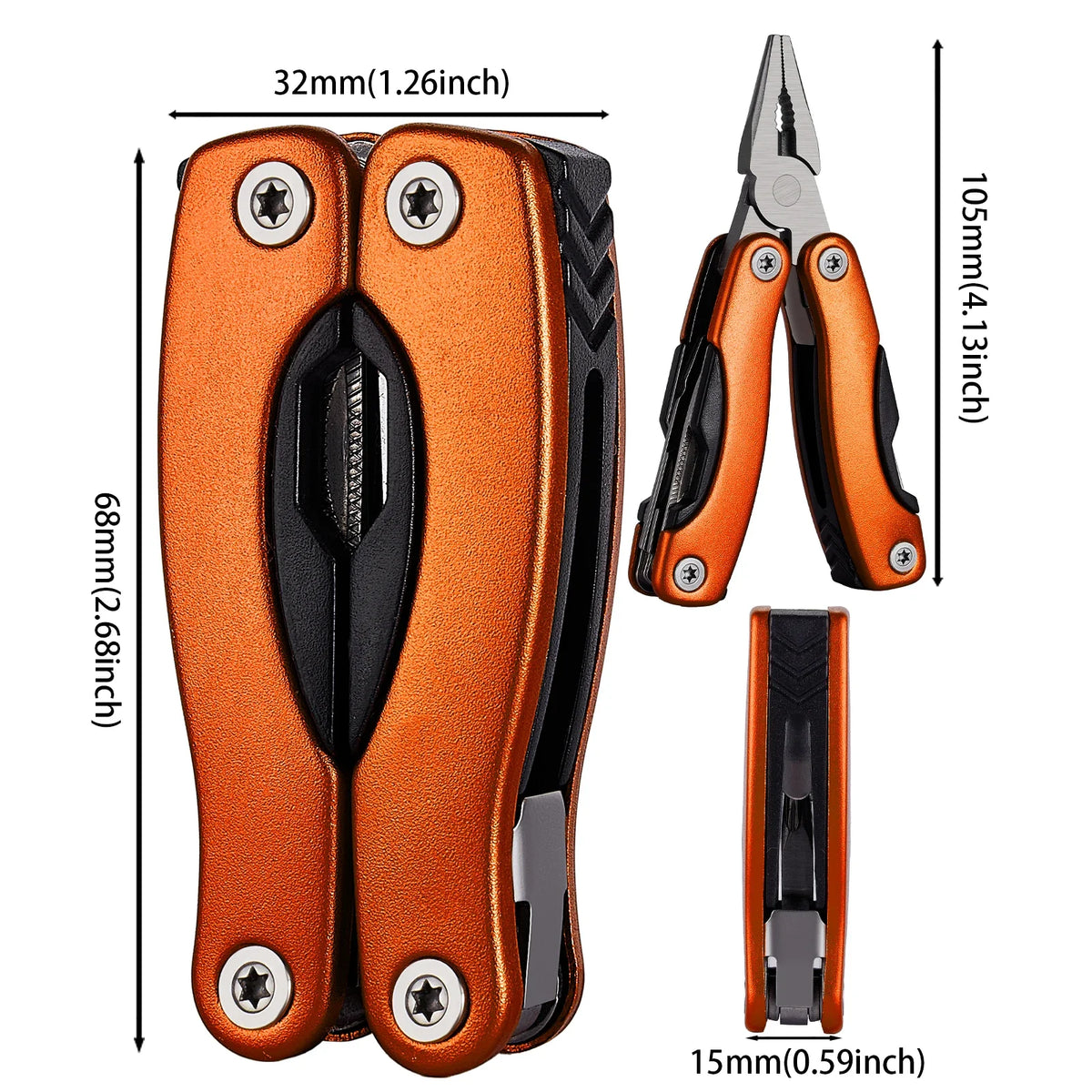 Stainless Steel Multi-Tool Pliers – Portable EDC Camping Kit Multi-Tool Pliers Axl 1pcs E