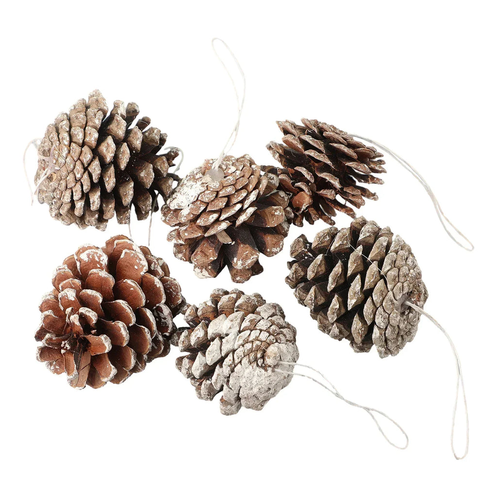 Fake Pine Cone Decorations 6pcs – DIY Christmas & Home Decor Holiday Decorations Axl
