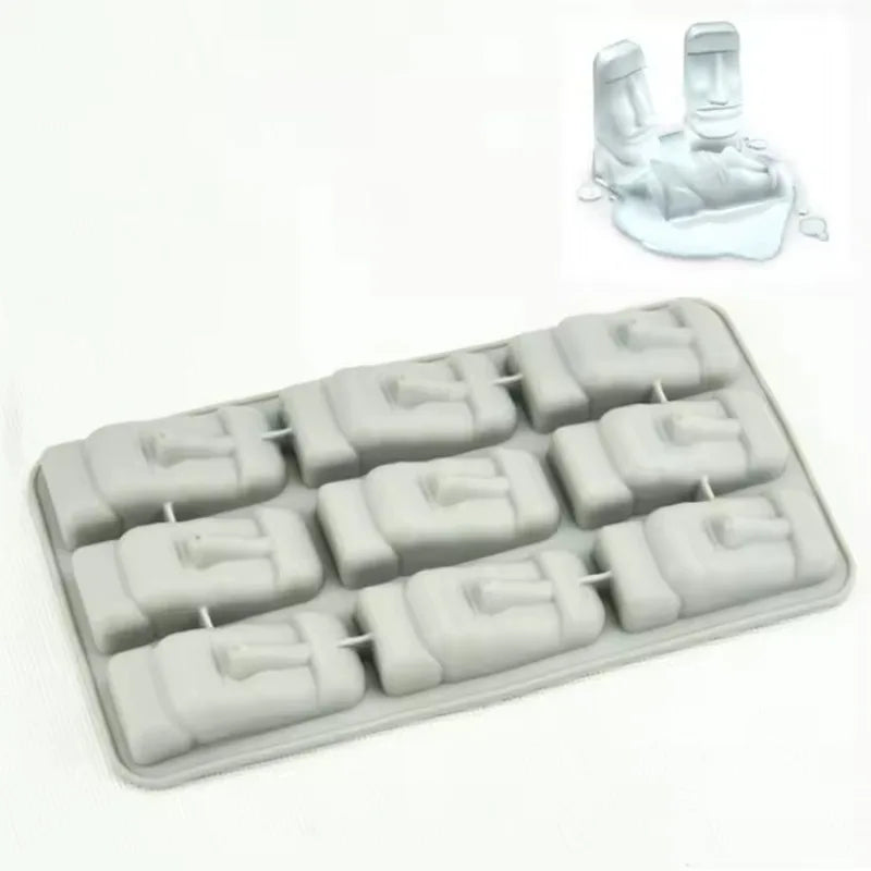 Moai Silicone Ice Cube & Mini Cake Mold – DIY Tray Silicone Ice Mold Axl