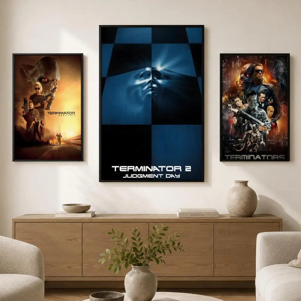 Terminator Movie Poster Waterproof Peel-and-Stick PVC Wall Art Wall Poster Axl