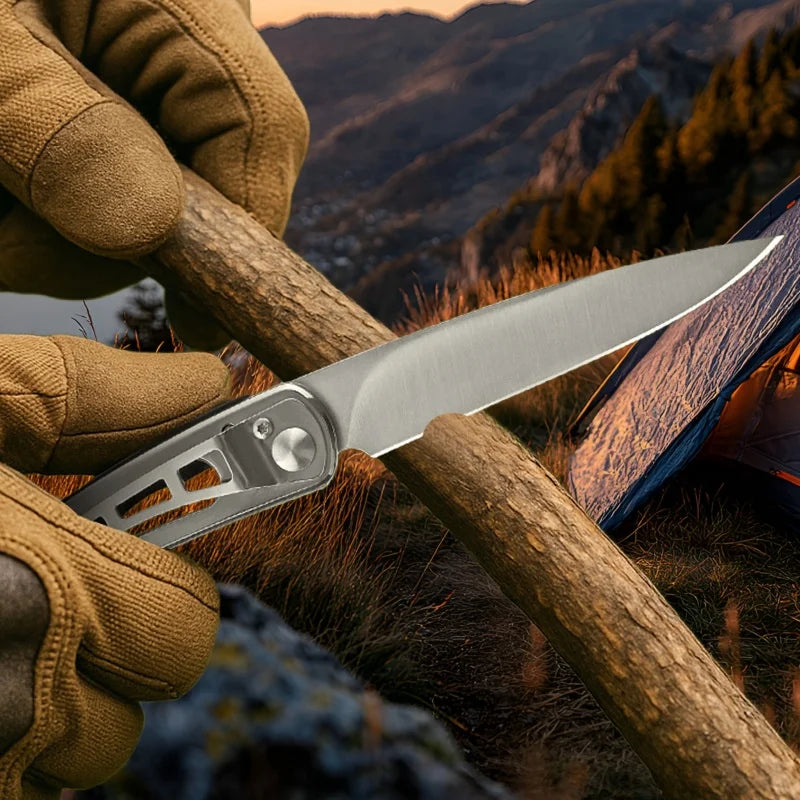 Folding Pocket Knife Stainless Steel – Camping & Keychain Tool Folding Pocket Knife Axl