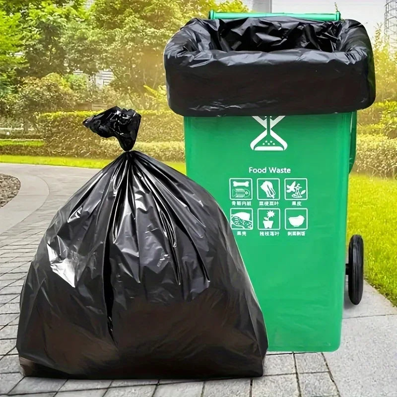 Heavy-Duty Garbage Bags 50-Pack | 8L Flat Top Bin Liners Plastic Bin Liners Axl