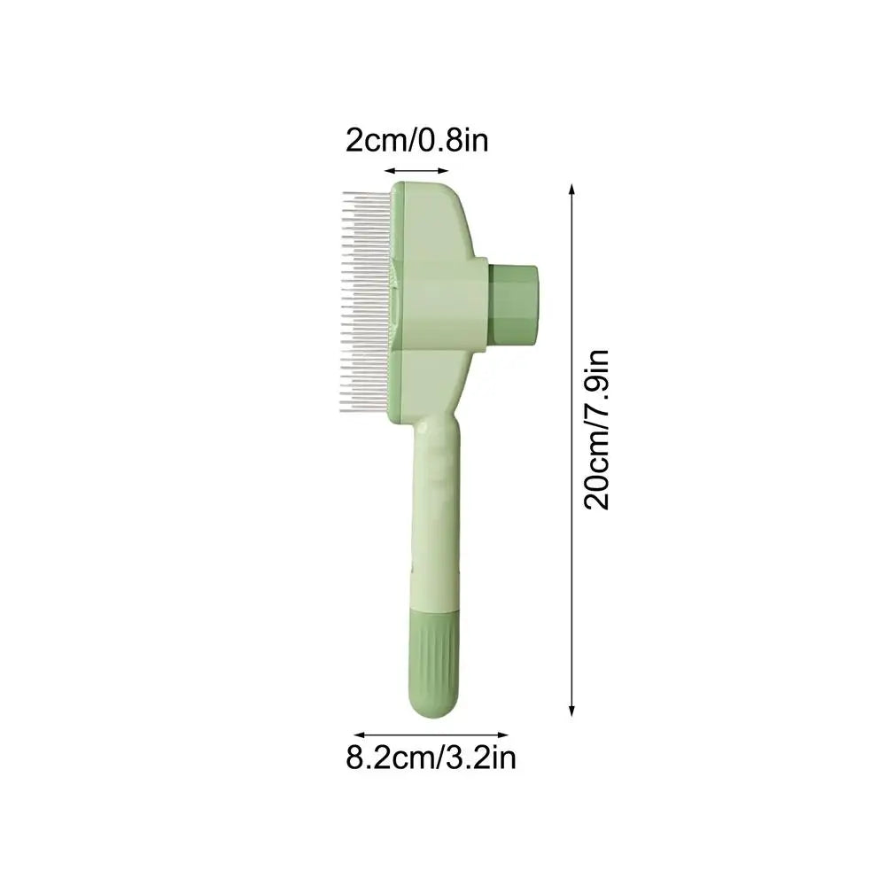 Self-Cleaning Pet Slicker Brush – Cat & Dog Grooming Comb Pet Grooming Brush Axl Green