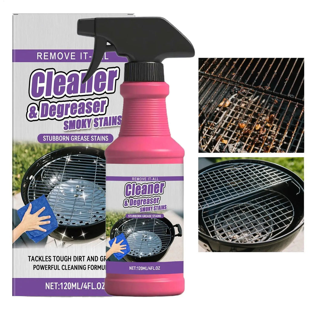 BBQ Grill Cleaner Spray 120ml – Heavy-Duty Degreaser Grill Degreaser Spray Axl