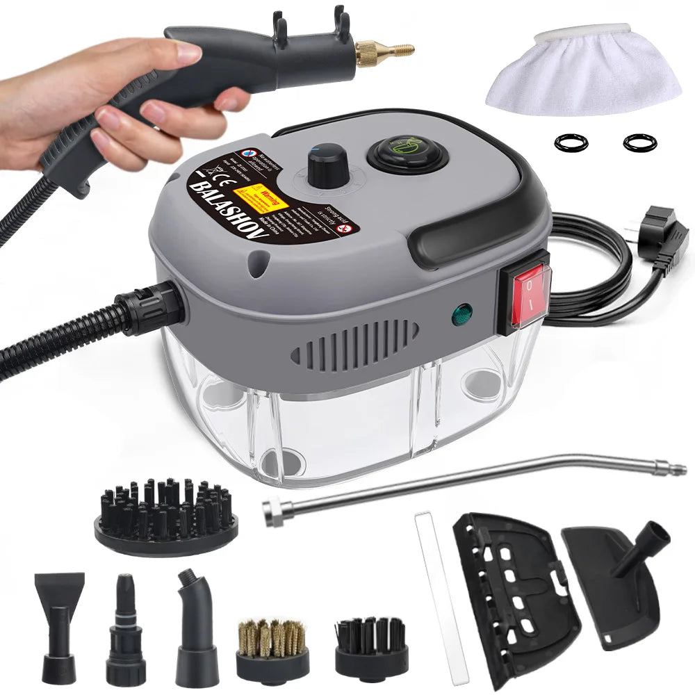 BALASHOV Portable Handheld Steam Cleaner – Kitchen, Car & Home Handheld Steam Cleaner Axl Light Grey 220 V