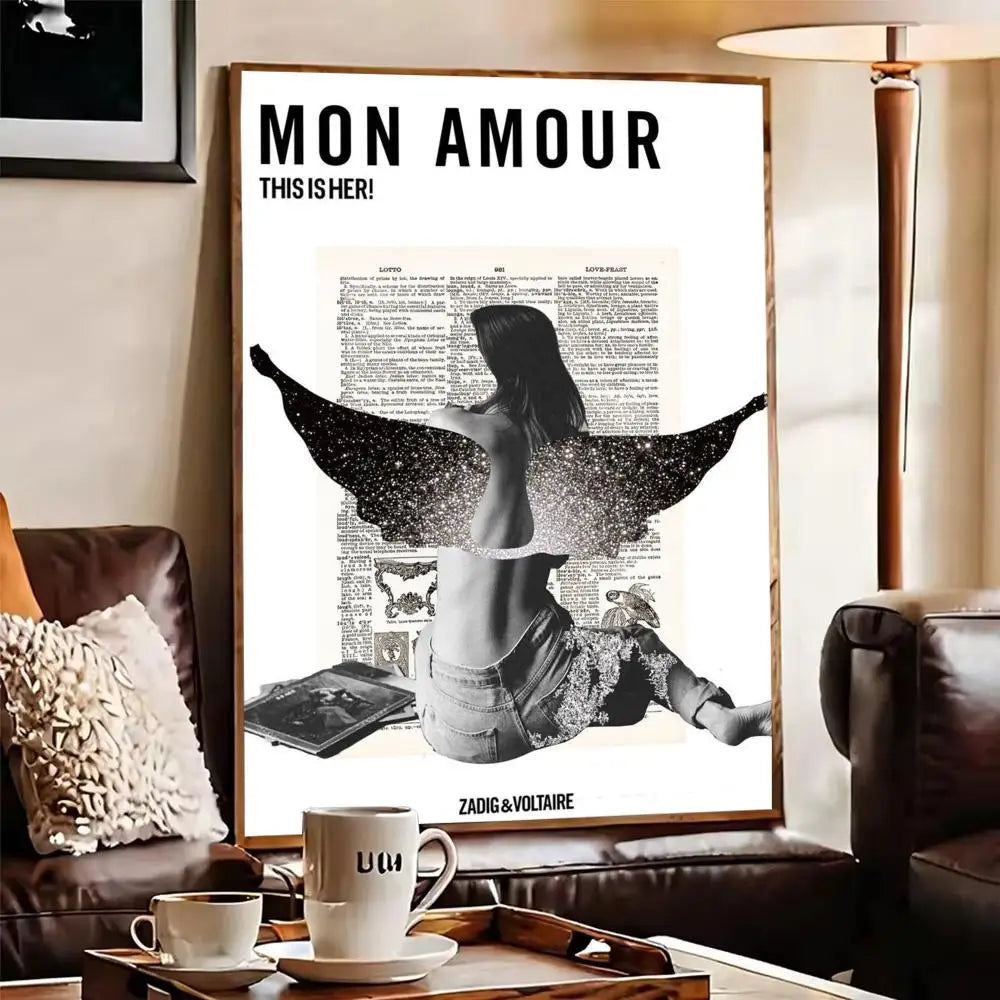 Modern Fashion Wall Poster – Self-Adhesive Art Sticker for Home Wall Art Poster Axl