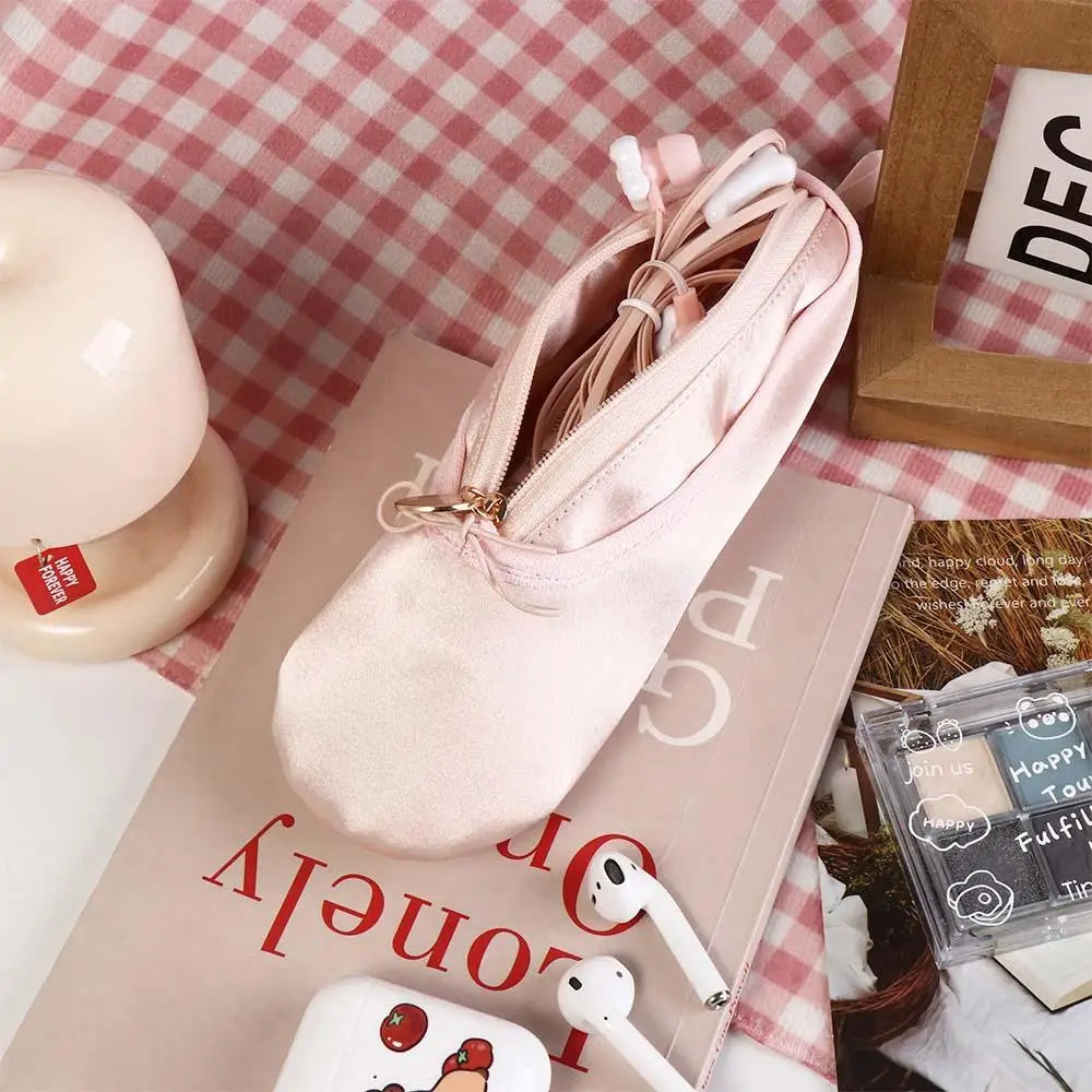 Ballet Shoes Pencil Case & Satin Makeup Bag – Large Organizer Pencil Case & Makeup Bag Axl