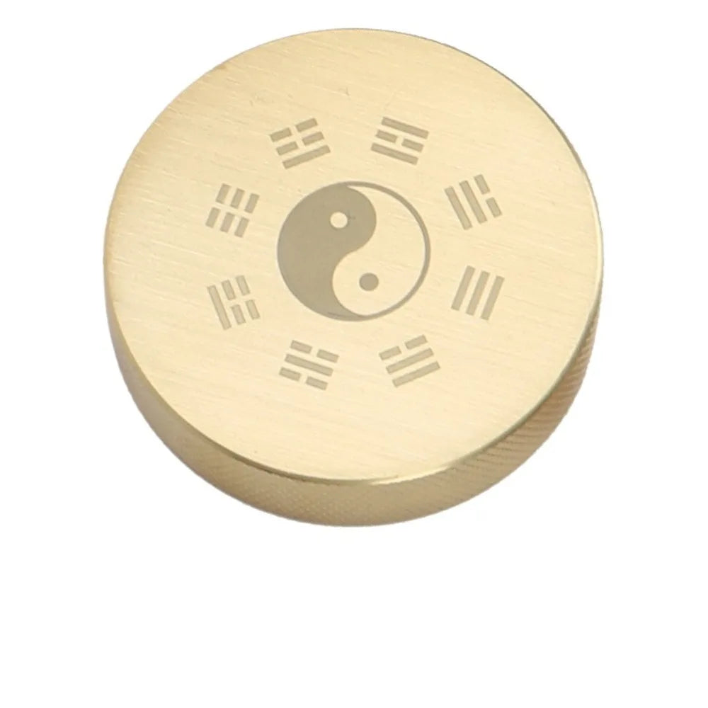 Solid Brass BaGua Paperweight – Chinese Brush Rest Décor Brass Paperweight Axl 6cm
