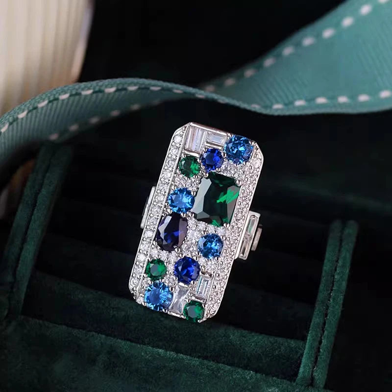 Huitan Cubic Zirconia Ring – Sparkling Women's Fashion Jewelry Fashion Ring Axl