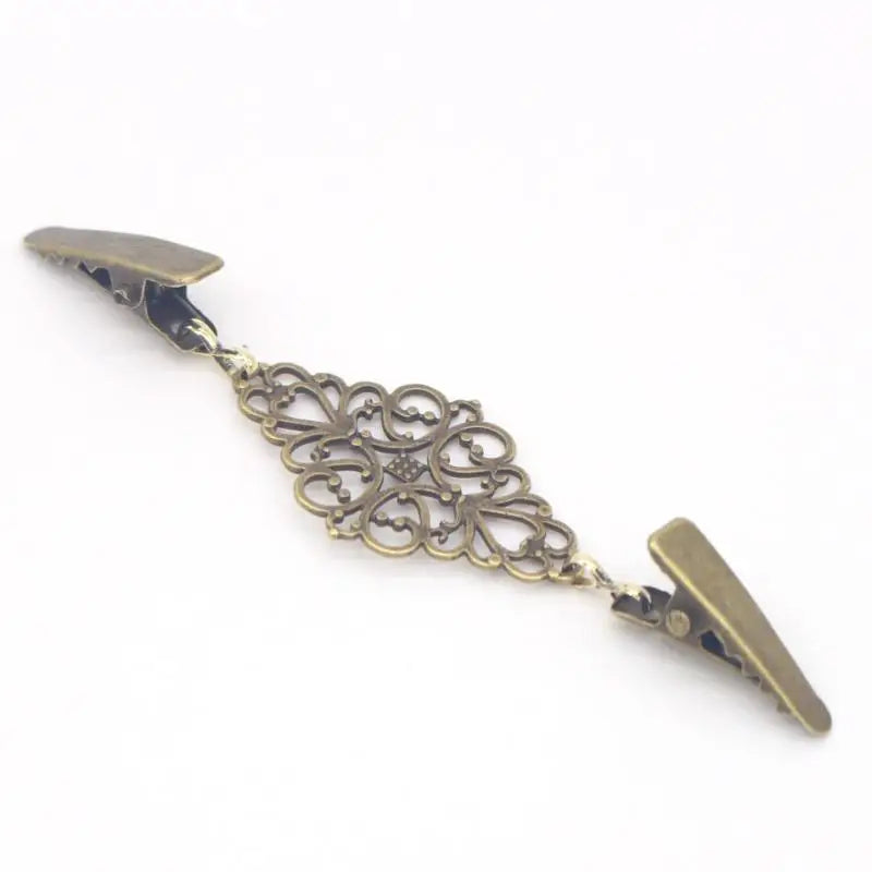 Retro Flower Sweater Clips – Cardigan Collar Brooch Fastener Sweater Clip Brooch Axl Bronze