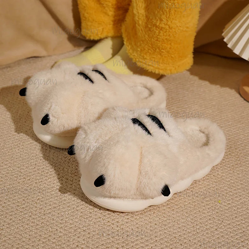 Cartoon Fluffy Plush Slippers – Soft Anti-Slip Indoor Shoes Plush Indoor Slippers Axl
