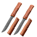 Damascus Pattern Utility Knife – Stainless Steel Camping Blade Camping Utility Knife Axl 2pcs