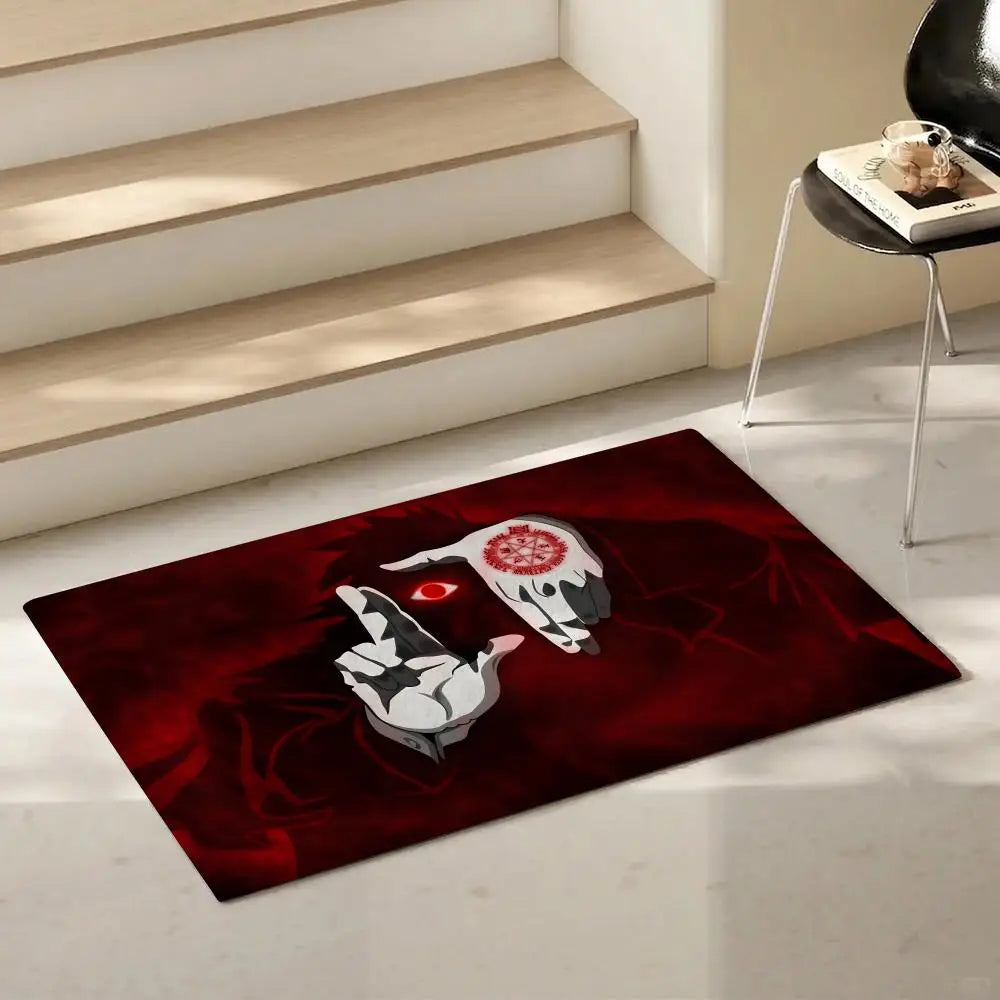 Hellsing Anime Flannel Floor Mat – Non-Slip Soft Indoor Rug Anime Floor Mat Axl