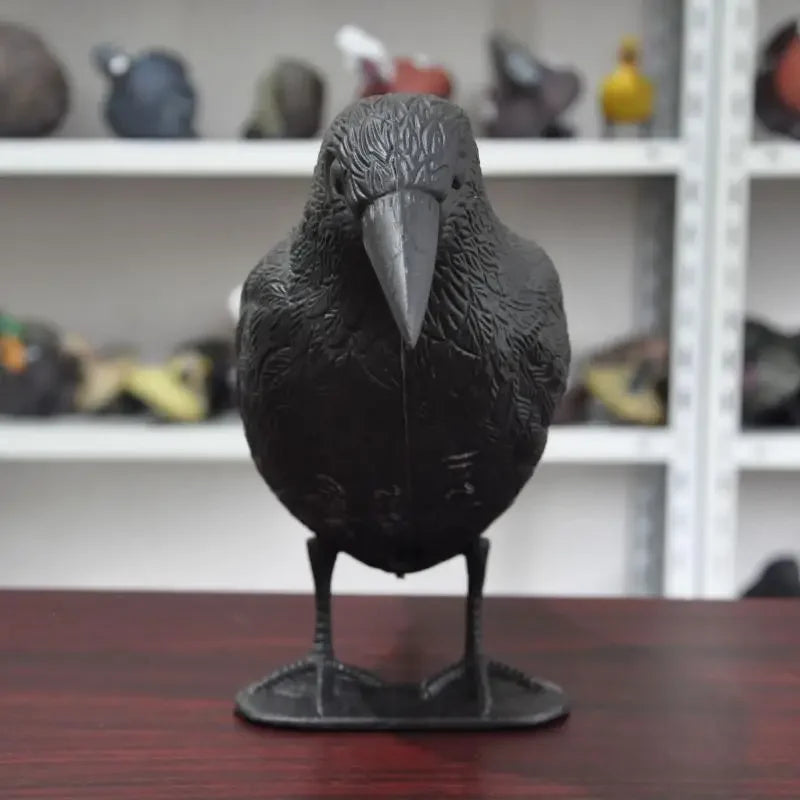 Realistic Black Crow Decoy – Outdoor Pigeon & Bird Repellent Bird Deterrent Decoy Axl