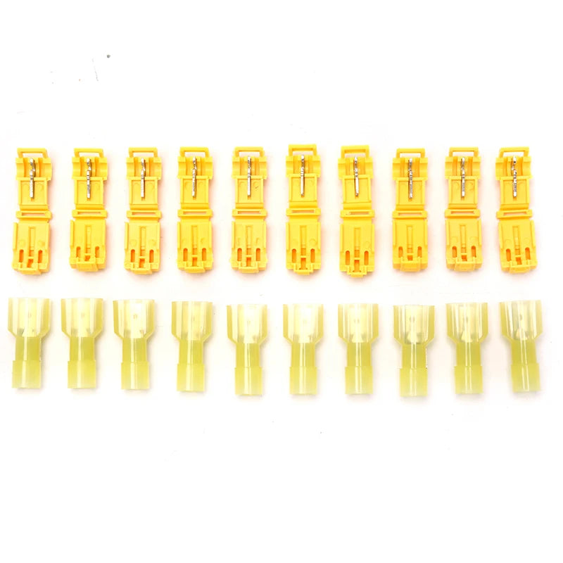 20Pcs T-Tap Splice Wire Connectors – Insulated Crimp Terminals Wire Crimp Terminals Axl Yellow