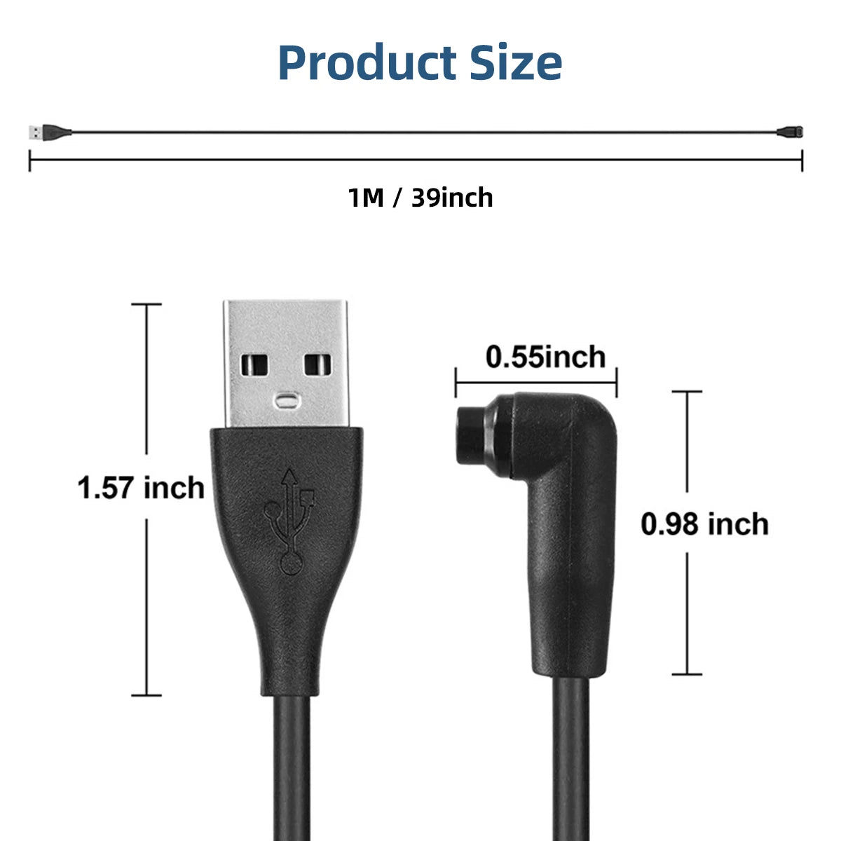 USB Charging Cable for Coros Pace 2/3/4 Vertix & Vertix 2 Smartwatch Charging Cable Axl
