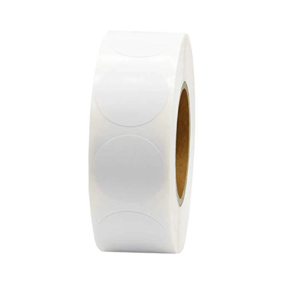 500 Round Dot Color Stickers – 1 Inch Label Roll, 10 Colors Color Dot Stickers Axl white