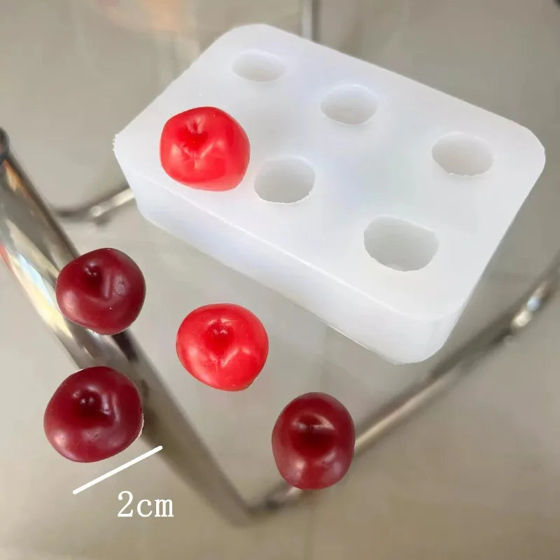 3D Cherry Silicone Mold – Baking, Candle & Clay Craft Tool Silicone Baking Mold Axl