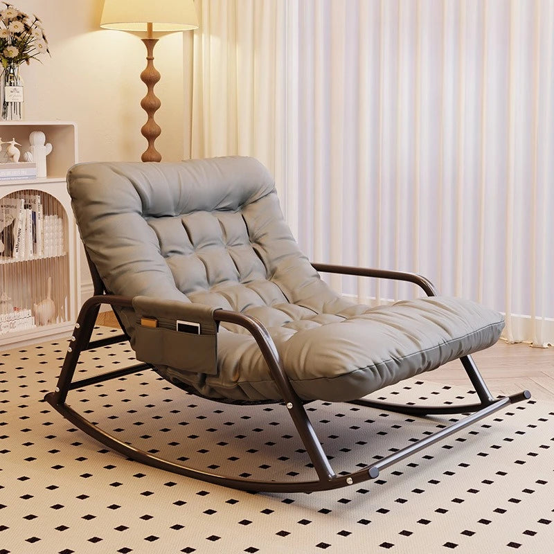 Oversized Double Rocking Chair – Sit & Recline Metal Frame Double Rocking Chair Axl Grey