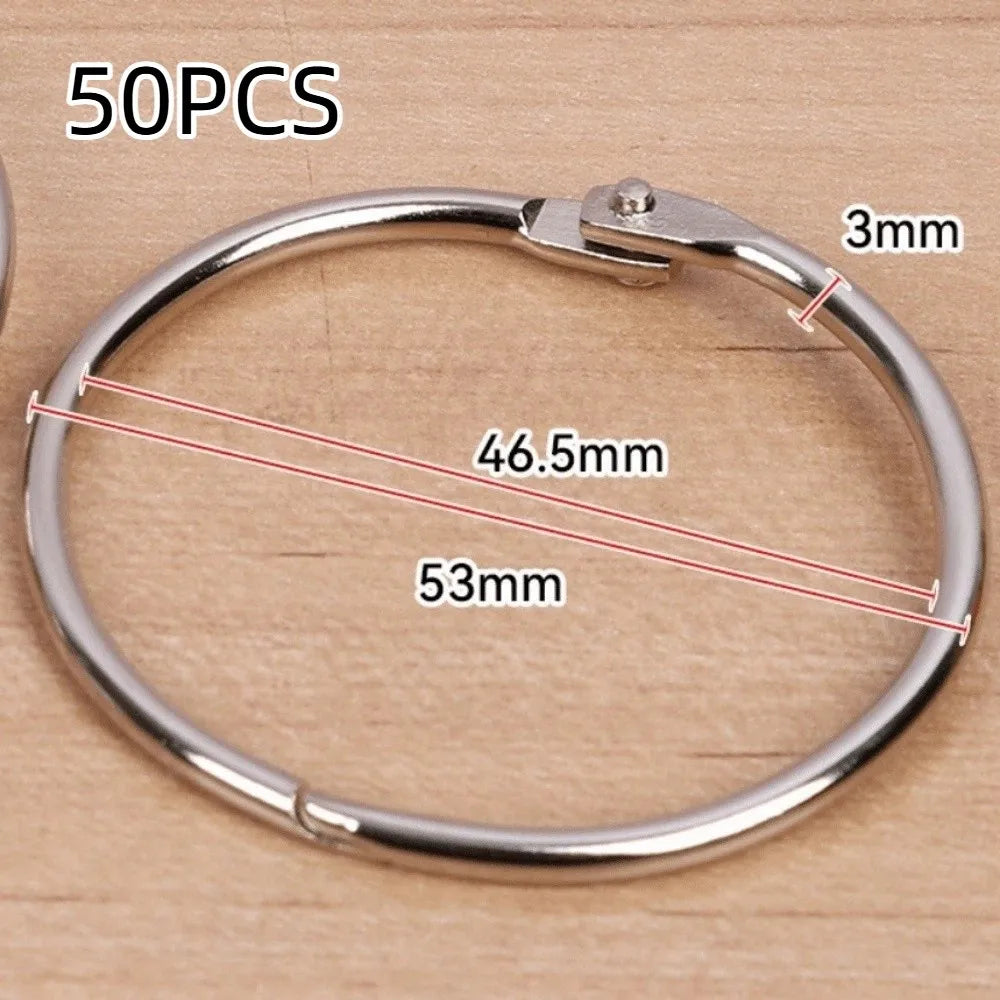 Metal Binder Rings 50/100 Pcs – Assorted Sizes Split Rings Binder Rings Axl 5.0 50pcs