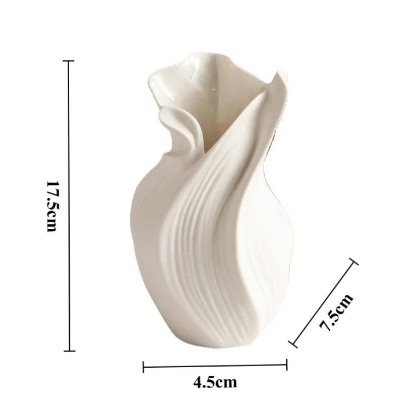 Nordic Ceramic Vase | Scandinavian Modern Home Décor Accent Decorative Ceramic Vase Axl