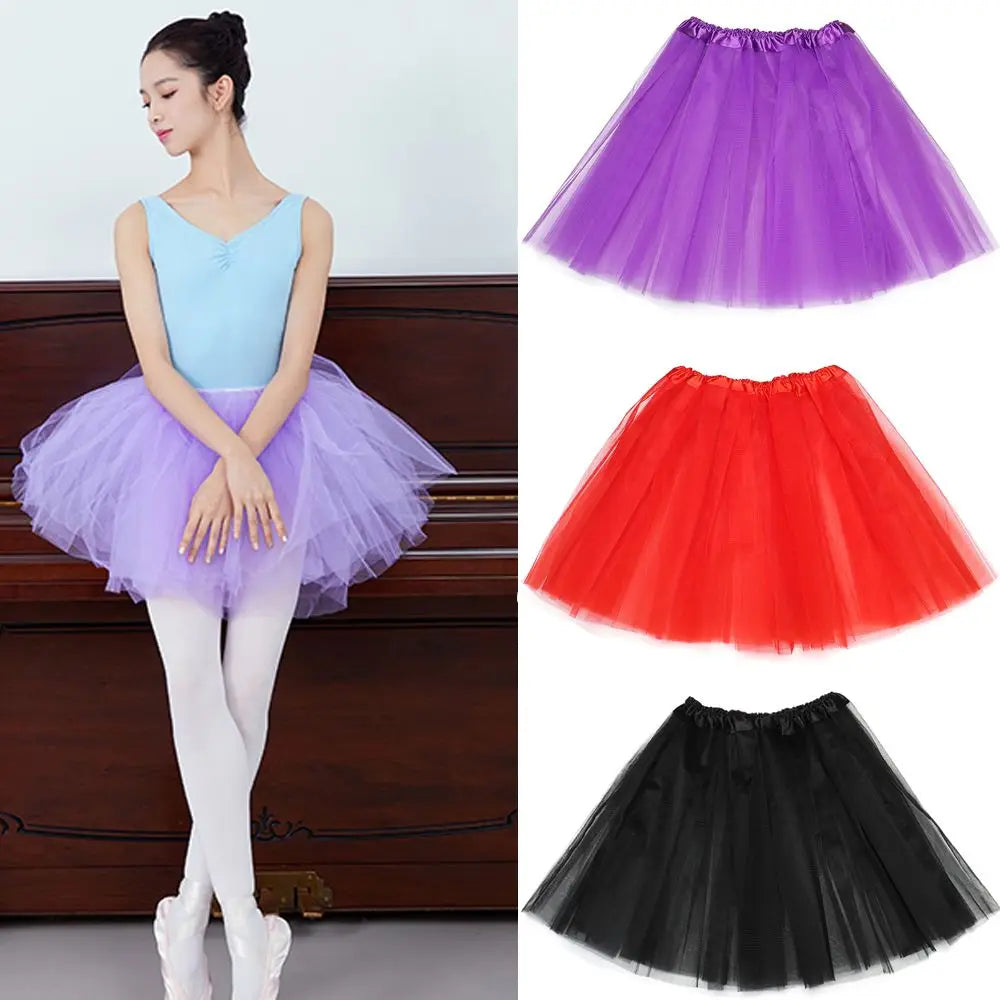 Women's Lolita Tutu Petticoat Skirt – Puffy Ballet Dance Mini Tutu Petticoat Skirt Axl