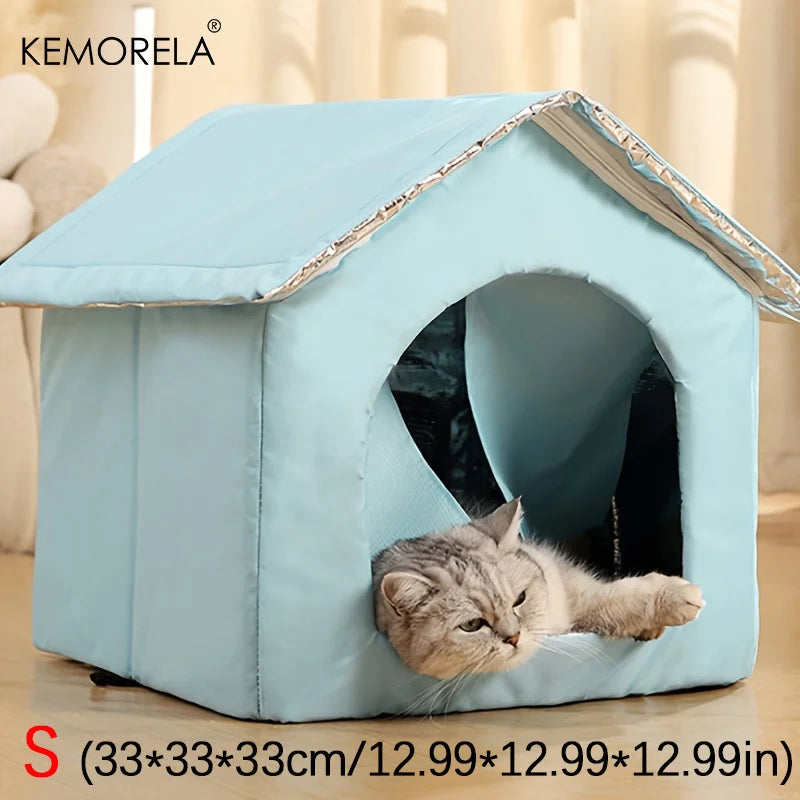 KEMORELA Ice Cooling Pet House for Cats & Dogs | Year-Round Cooling Pet House Axl Blue S