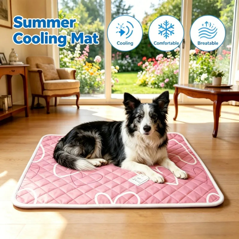 KEMORELA Pet Cooling Mat – Washable Dog & Cat Ice Pad Pet Cooling Mat Axl