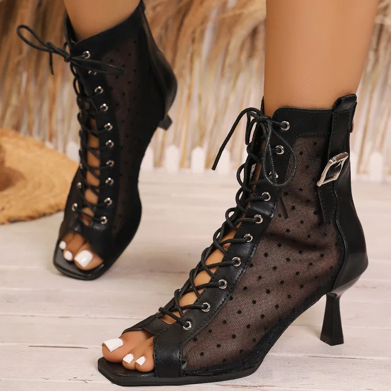 Women's Latin Salsa Ballroom Dance Shoes – Soft Sole Peep Toe Latin Dance Shoes Axl